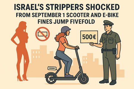 From September 1, riding scooters or bikes without plates in Israel will cost 500₪. Strippers and nightlife workers explain why this matters.